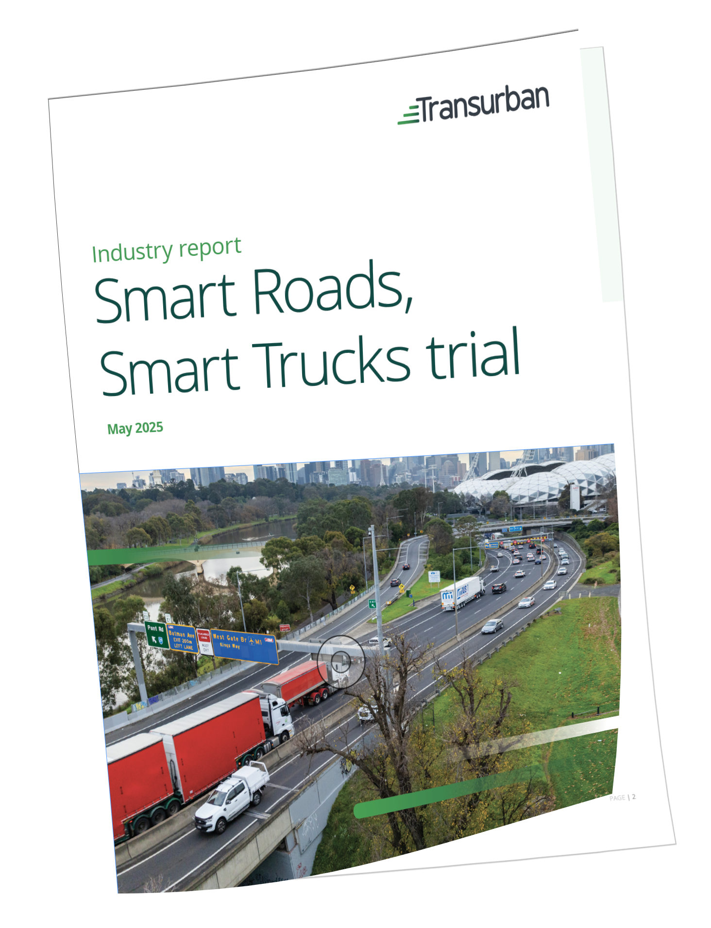 Front cover of the Smart Roads, Smart Trucks trial report
